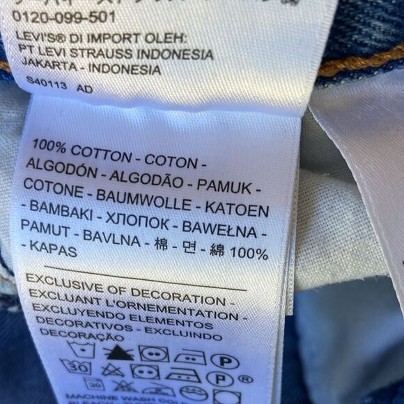 COPY - Levi’s Wedgie Straight Cropped Button Fly Distressed Raw Hem Jeans Women… - Picture 15 of 16